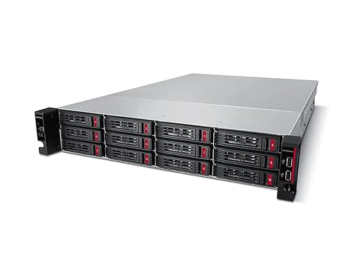 BUFFALO TeraStation 51220RH Rackmount NAS 32TB (4x8TB) with HDD NAS Hard Drives Included 10GbE / 12 Bay/RAID/iSCSI/Storage Server/NAS Server/NAS Storage/Network Storage/File Server