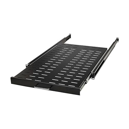 Tripp Lite 1U Sliding Steel Server Rack Enclosure Shelf, Vented Airflow Design, Mount Hardware Included, 28.3 inch Depth, 50 lb / 23 Kg Capacity, 5-Year Warranty (SRSHELF4PSLVENT)