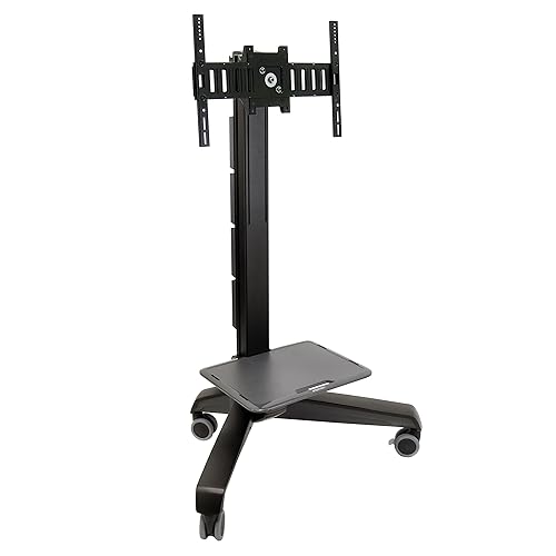Ergotron Neo-Flex Mobile MediaCenter LD Stand - 27" to 40" Screen Support - 50 lb Load Capacity - 1 x Shelf(ves) - 64" Height x 42" Width x 29.4" Depth - Plastic - Black