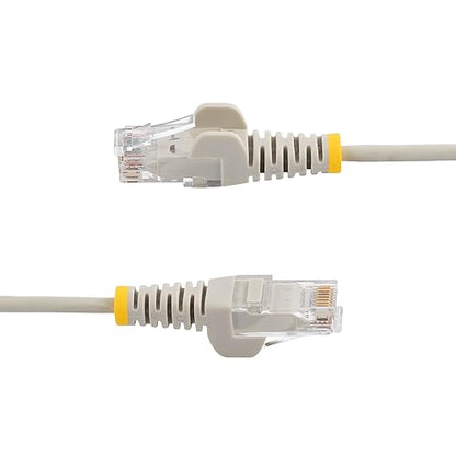 StarTech.com 25ft Gray Slim CAT6 Ethernet Cable, Snagless RJ45, LSZH, 28AWG Bare Copper, Slim Network Patch Cable/Cord