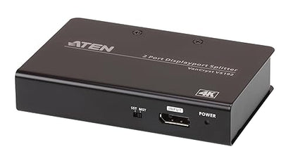 ATEN 2-Port 4K DisplayPort Splitter with MST Extend and SST Split Modes Support
