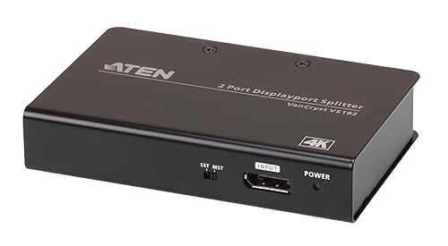 ATEN 2-Port 4K DisplayPort Splitter with MST Extend and SST Split Modes Support