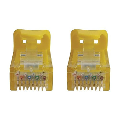 Tripp Lite Cat6a 10G Ethernet Cable, Snagless Molded UTP Network Patch Cable (RJ45 M/M), Yellow, 2 Feet / 0.6 Meters, Manufacturer's Warranty (N261-002-YW)