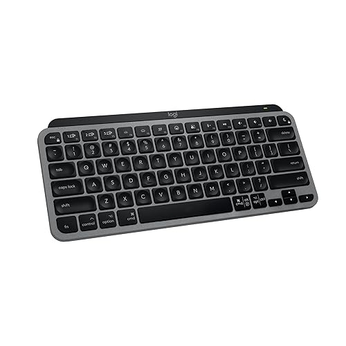 Logitech MX Keys Mini for Mac Minimalist Wireless Keyboard, Compact, Bluetooth, Backlit Keys, USB-C, Tactile Typing, Compatible with MacBook Pro,MacBook Air,iMac,iPad - Space Grey Compact Keyboard Space Grey