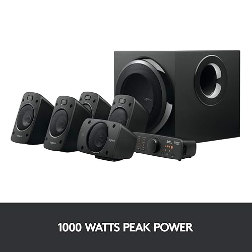 Logitech Z906 5.1 Surround Sound Speaker System - THX, Dolby Digital and DTS Digital Certified - Black 5.1 Surround Speaker System Z906 Speaker