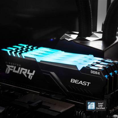 Kingston FURY Beast RGB 32GB (2x16GB) 3600MHz DDR4 CL18 Desktop Memory Kit of 2 KF436C18BBAK2/32 3600MHz 32GB (2x16GB) RGB