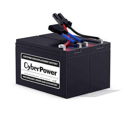 CyberPower RB1270X2B UPS Replacement Battery Cartridge, Maintenance-Free, User Installable, 12/7Ah