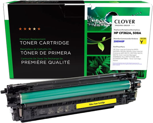Clover imaging group Clover Remanufactured Toner Cartridge Replacement for HP CF362A (HP 508A) | Yellow 5,000 Yellow
