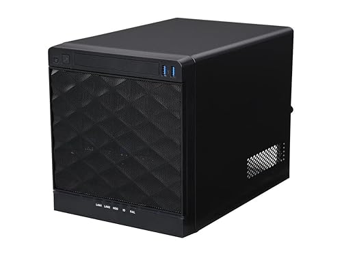 In Win Mini 4 Bay Server Tower - SECC - 7 x Bay - 0 - Mini ITX Motherboard Supported - 1 x Fan(s) Supported - 1 x External 5.25" Bay - 4 x External 3.5" Bay - 2 x Internal 2.5" Bay - 1x Slot(s) - 2 x USB(s)