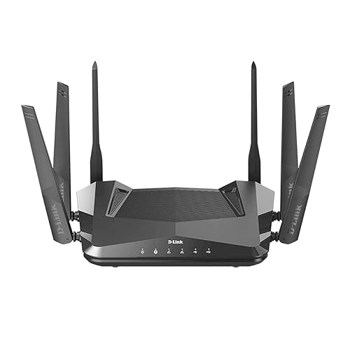 D-Link AX4800 Mesh Wi-Fi 6 Router - 6-Stream, 802.11ax Router, Gigabit, Dual Band, OFDMA, MU-MIMO, WiFi 6, Voice Control with Google Assistant and Amazon Alexa, Wi-Fi Mesh Technology (DIR-X4860)