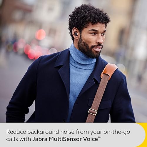 Jabra Evolve2 True Wireless in-Ear Bluetooth Earbuds with Active Noise Cancellation (ANC) and 4-mic MultiSensor Voice Technology - Microsoft Teams Certified, Works with All Other Meeting apps - Black MS Teams USB-C