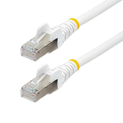 StarTech.com 50ft White CAT6a Ethernet Cable, Snagless RJ45, 10GbE, 100W PoE++, S/FTP, 500MHz, 27AWG Pure Bare Copper, LSZH White 50 ft.