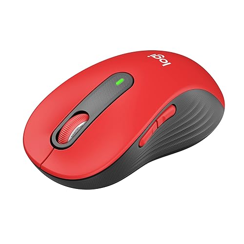 Logitech Signature M650 L Full Size Wireless Mouse - for Large Sized Hands, 2-Year Battery, Silent Clicks, Customizable Side Buttons, Bluetooth, for PC/Mac/Multi-Device/Chromebook - Classic Red Classic Red Right Handed Large Size
