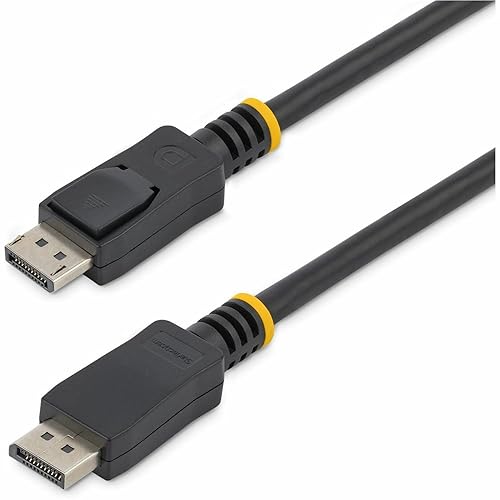 StarTech.com 0.5M Short Displayport 1.2 Cable with Latches M/M - Displayport 4K with Hbr2 Support - High Resolution Dp to Dp Cable