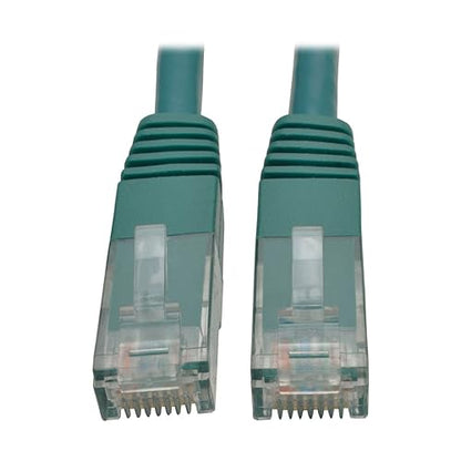 Tripp Lite 10ft Cat6 Gigabit Molded Patch Cable RJ45 M/M 550MHz 24AWG Green (N200-010-GN) 10 ft. Green