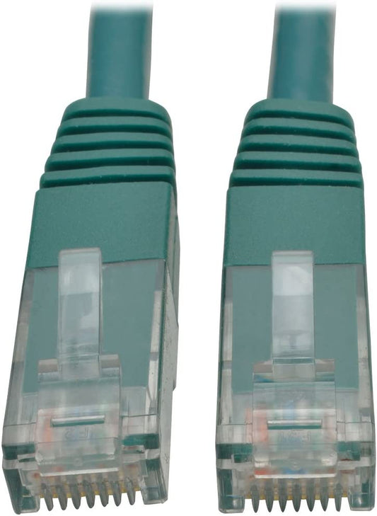 Tripp Lite Cat6 Cat5e Gigabit Molded Patch Cable RJ45 M/M 550MHz Green 1ft 1' (N200-001-GN) 1 ft. Green