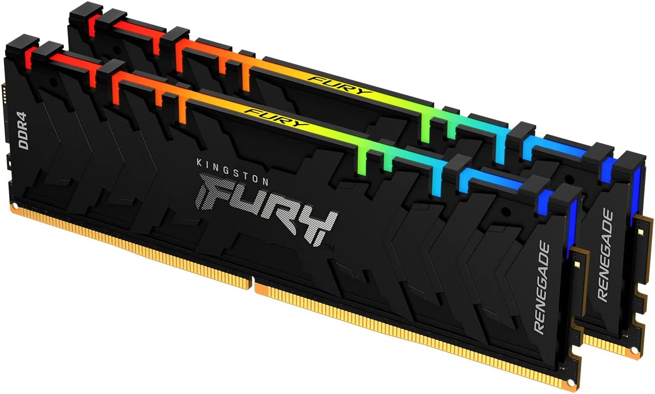 Kingston Fury Desktop PC Memory, DDR4, 3600MT/S, 2 x 16GB Kingston Fury Renegade RGB CL16 KF436C16RB1AK2/32 RGB LED 32GB (16GB×2?; 8Gbit???) 3600 MT/s 16GB x 2