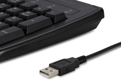 Kensington K74200CA Pro Fit USB Washable Keyboard, Black