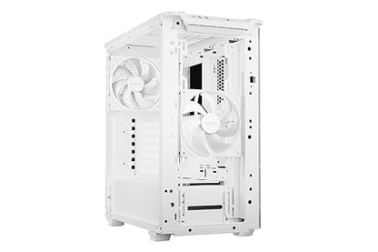 be quiet! Pure Base 501 White PC case | 2 Preinstalled Quiet Fans | Mid Case | USB 3.2 Gen | Quiet PC Case