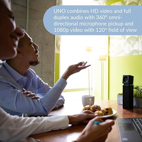 Boom UNO - All-in-One HD 1080p Wide Angle 120-degree Video Conference Camera with Built-in 360-degree omnidirectional Echo canceling Microphone and Speaker BM03-0016