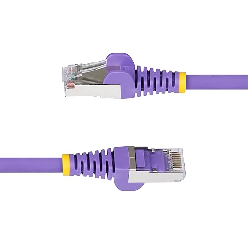StarTech.com 50ft Purple CAT6a Ethernet Cable, Snagless RJ45, 10GbE, 100W PoE++, S/FTP, 500MHz, 27AWG Pure Bare Copper, LSZH Purple 50 ft.