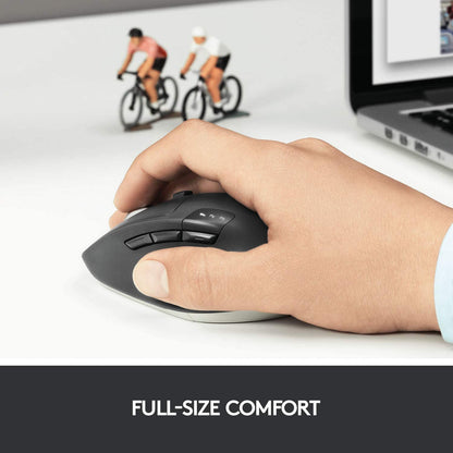 Logitech M720 Triathalon Multi-Device Wireless Mouse – Easily Move Text, Images and Files Between 3 Windows and Apple Mac Computers Paired with Bluetooth or USB, Hyper-Fast Scrolling, Black