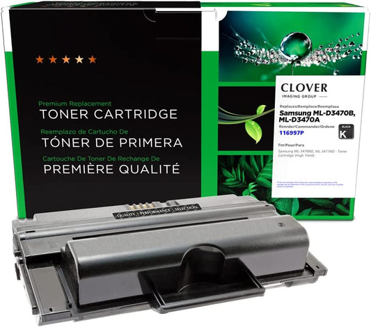 Clover imaging group Clover Remanufactured Toner Cartridge Replacement for Samsung ML-D3470B/ML-D3470A | Black | High Yield