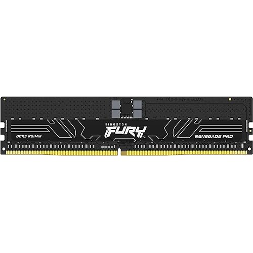 Kingston Fury Renegade Pro Expo 128GB 6400MT/s DDR5 ECC Reg CL32 DIMM (Kit of 4) Memory Overclockable ECC Registered DIMM- KF564R32RBE2K4-128 128gb 6400MT/s 16Gbit Kit of 4 AMD EXPO