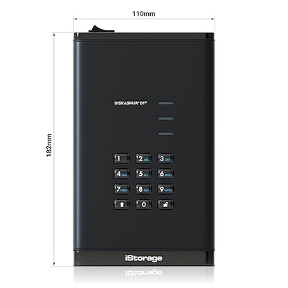 iStorage diskAshur DT3 256-bit 8TB - FIPS Level 3 Certified - Secure encrypted Desktop Hard Drive - Password Protected