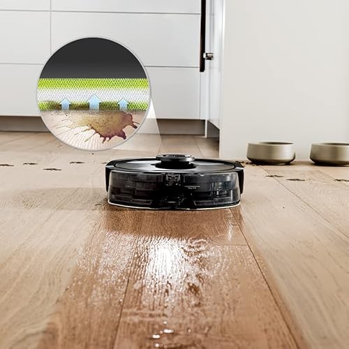 Shark Matrix Plus 2in1 Robot Vacuum & Mop with Sonic Mopping, Matrix Clean, Home Mapping, HEPA Bagless Self Empty Base, CleanEdge, for Pet Hair, WiFi, Black/Silver, RV2610WACA (Canadian Version)