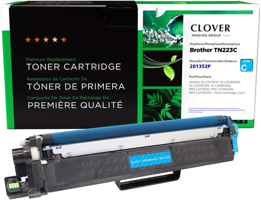 Clover imaging group Clover Remanufactured Toner Cartridge Replacement for Brother TN223 | Cyan Cyan 1300 Pages