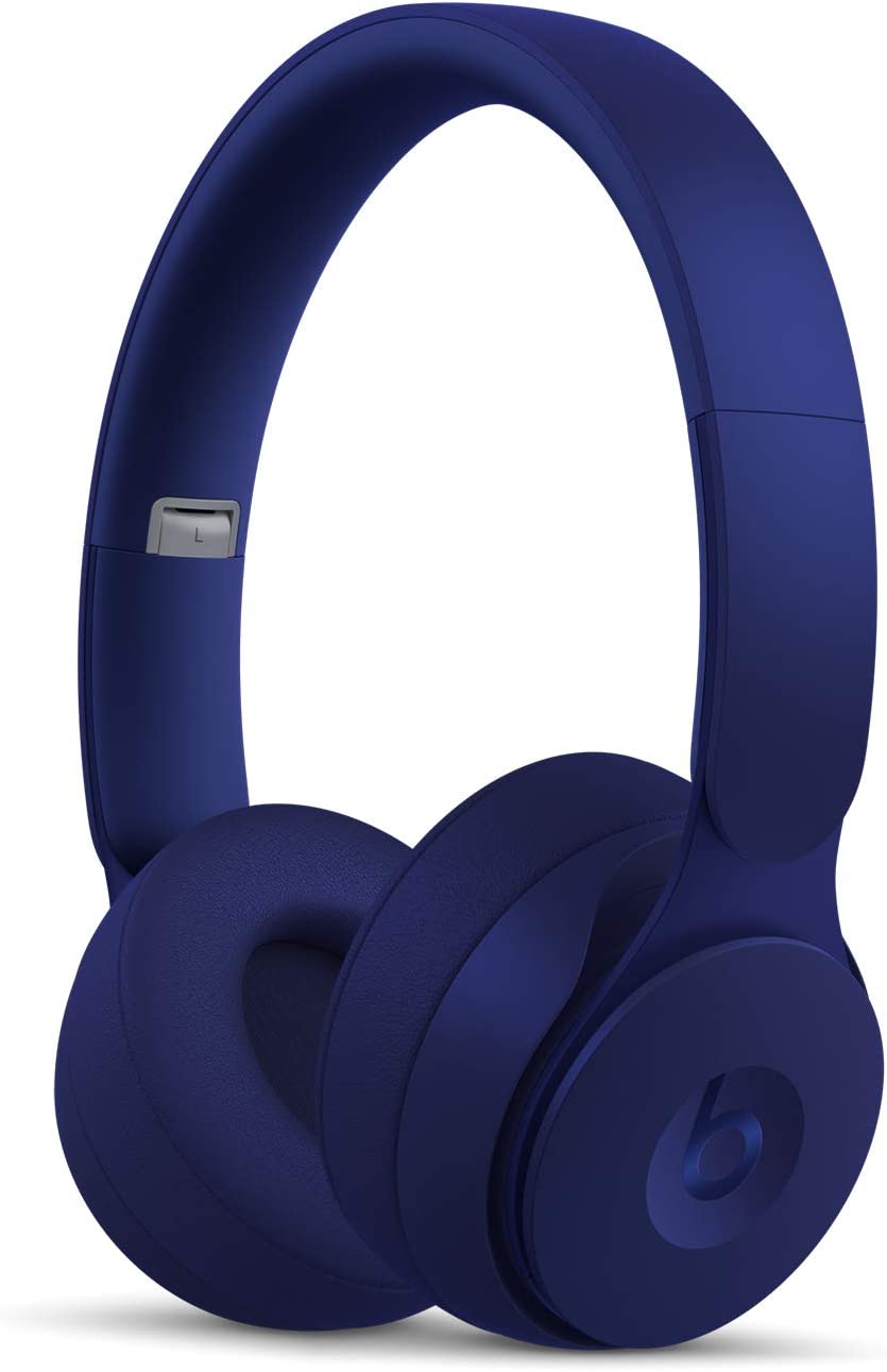 Beats Solo Pro Wireless Noise Cancelling On-Ear Headphones - Apple H1 Headphone Chip, Class 1 Bluetooth, Active Noise Cancelling, Transparency, 22 Hours of Listening Time - Dark Blue