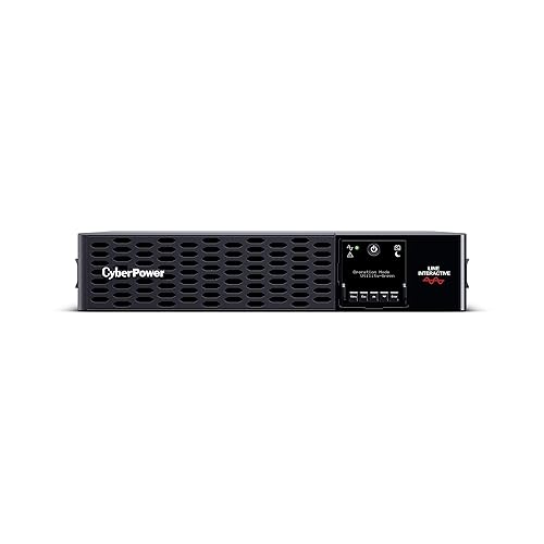 CyberPower PR2200RT2UN Smart App Sinewave UPS System, 2200VA/2200W, 8 Outlets, 2U Rack/Tower, AVR, Pre-Installed RMCARD205 2200VA NET