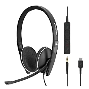 Sennheiser SC 165 USB-C (508356) - Double-Sided (Binaural) Headset for Business Professionals | with HD Stereo Sound, Noise-Cancelling Microphone, &amp; USB-C Connector (Black)