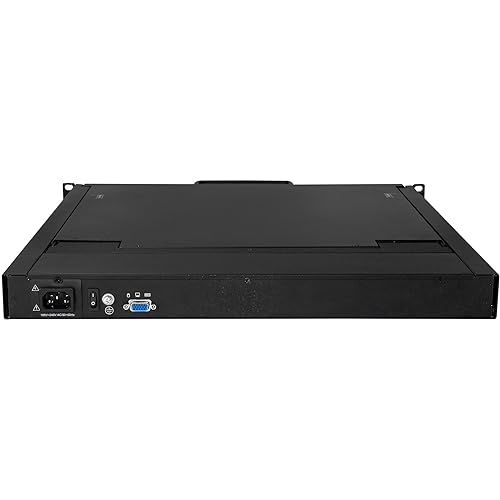 StarTech.com Rackmount KVM Console - 1U - 19in Display - Single Port KVM - Rack Mount Monitor - Rackmount LCD Monitor - Rackmount Console (RKCONS1901) Console 1.70 (43.18 mm) x 19 (482.60 mm) x 21 (533.40 mm)