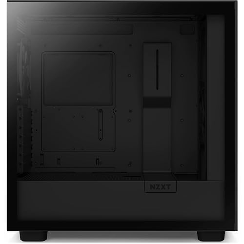 NZXT H7 Flow - ATX Mid Tower PC Gaming Case - Front I/O USB Type-C Port - Quick-Release Tempered Glass Side Panel - Cable Management System - Water-Cooling Ready - Black