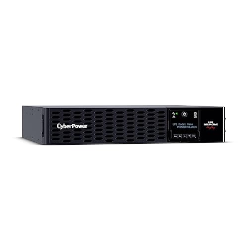 CyberPower PR1500RTXL2UCN Smart App Sinewave UPS System, 1500VA/1500W, 8 Outlets, 2U Rack/Tower, AVR, RMCARD205 Pre-Installed, Built-in Cloud Monitoring Expandable / Network Card 1500VA