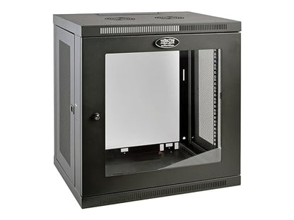 Tripp Lite 12U Wall Mount Rack Enclosure Server Cabinet with Acrylic Glass Window, 16.5 Deep, Switch-Depth, Black