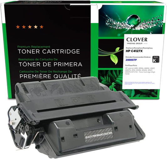 Clover imaging group Clover Remanufactured Toner Cartridge for HP 27X C4127X | Black 10,000 Black