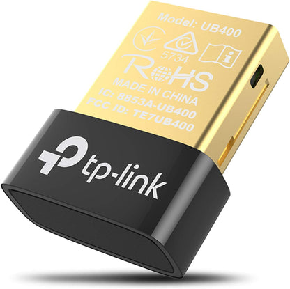 TP-Link USB Bluetooth Adapter for PC(UB400), 4.0 Bluetooth Dongle Receiver Support Windows 11/10/8.1/8/7/XP for Desktop, Laptop, Mouse, Keyboard, Printers, Headsets, Speakers, PS4/ Xbox Controllers