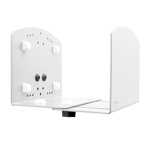 Ergotron – Vertical CPU Holder – Add-on for VESA Monitor Arms – Large, White White Large