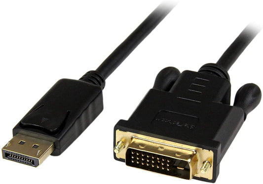 StarTech.com 3ft (1m) DisplayPort to DVI Cable - 1080p Video - Active DisplayPort to DVI Adapter Cable - DisplayPort to DVI-D Cable Converter Single Link - DP 1.2 to DVI Monitor Cable (DP2DVIMM3BS) 3 ft / 1 m