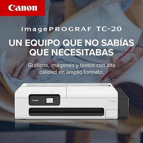 Canon imagePROGRAF TC-20 24 Large Format Poster & Plotter Printer - Automatic Roll & Cut Sheet Paper Feeder, Ships with 280ml of Ink - USB, Wi-Fi, LAN