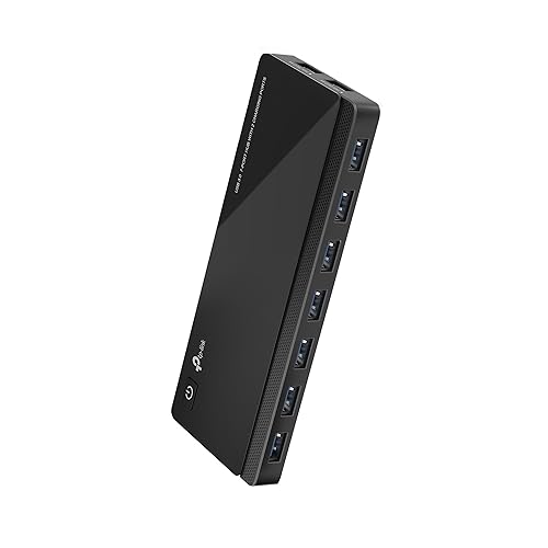 TP-Link Powered USB Hub 3.0 with 7 USB 3.0 Data Ports and 2 Smart Charging USB Ports. Compatible with Windows, Mac, Chrome & Linux OS, with Power On/Off Button, 12V/4A Power Adapter (UH720) 7-Port USB 3.0 + 2 Power Charging Port