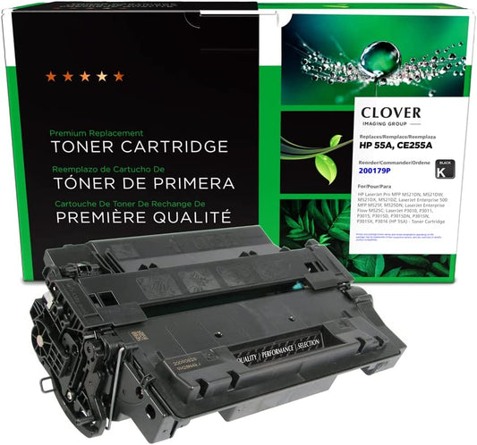Clover imaging group Clover Remanufactured Toner Cartridge Replacement for HP CE255A (HP 55A) | Black