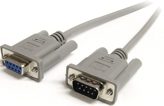 StarTech.com 6ft Straight Through Serial Cable - DB9 M/F (MXT100) Gray - M/F Gray - M/F 6 ft / 2m