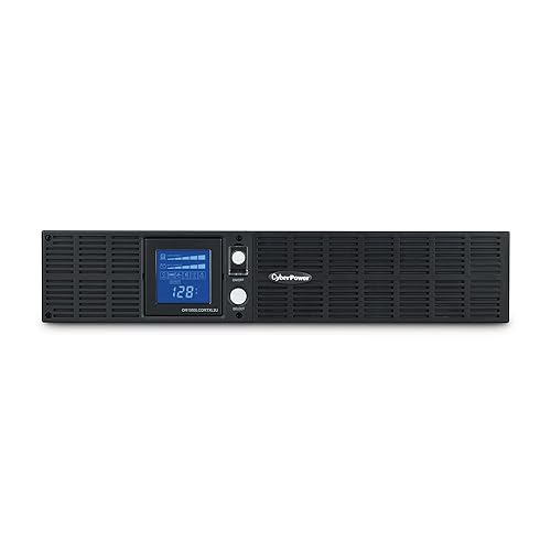 CyberPower OR1500LCDRTXL2U Smart App LCD UPS System, 1500VA/1125W, 8 Outlets, AVR, 2U Rack/Tower 1500VA XL