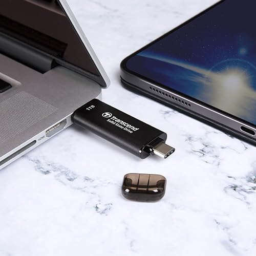 Transcend 512GB Portable SSD, ESD310C, USB 10Gbps with Type-C and Type-A TS512GESD310C
