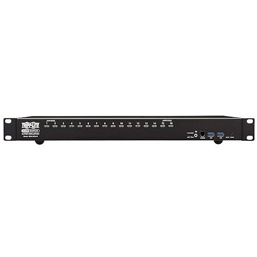 Tripp Lite DisplayPort/USB KVM Switch 16-Port Audio/Video 4K 60Hz 1URM (B024-DPU16) DisplayPort 16-Port
