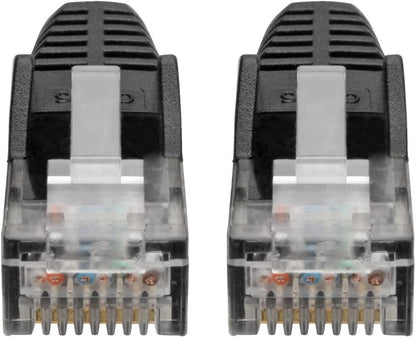 Tripp Lite Cat6 Gigabit Ethernet Snagless Molded Patch Cable, 24 AWG 550Mhz Premium UTP, Black GbE RJ45 M/M 6in 6" (N201-06N-BK)